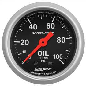 Sport-Comp™ Mechanical Oil Pressure Gauge